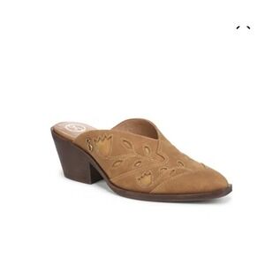 NWOB Sam & Libby Floren Tan Western Mule Heels – Women's Size 7.5M